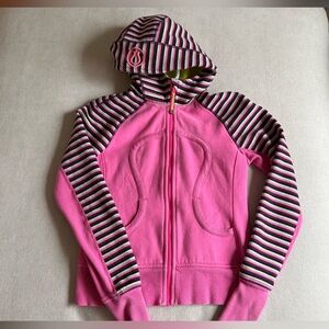 Vintage Lululemom Scuba Full Zip Striped Hoodie